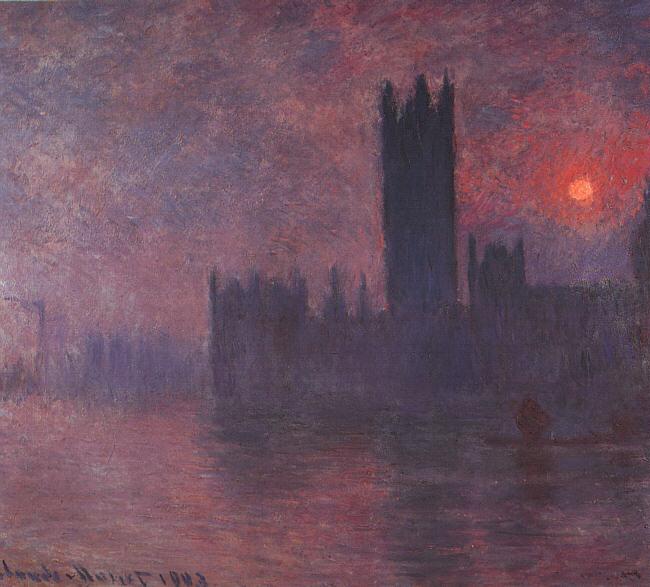 Claude Monet Houses of Parliament at Sunset Germany oil painting art